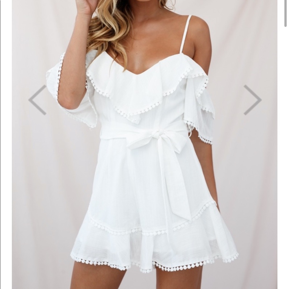 NWT White Selfie Leslie Romper